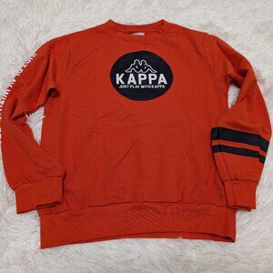 Kappa Unisex Crew Neck Red Pullover Loopknit with logo Sweatshirt for 7Yrs NWOT
